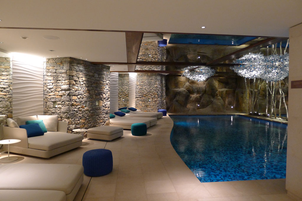 SPA HOTEL CHEVAL BLANC (2017) Courchevel, France – NEWMAT Stretch Ceiling &  Wall Systems