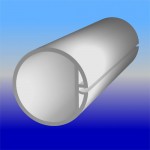 NMGR-152 - Formerly 6" Ghost Round Tube Aluminum Profile
