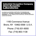 Industrial Acoustics Company Aero Acoustic Laboratory